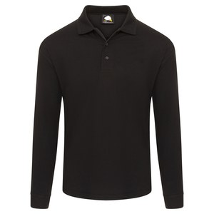 ØRN 1170 - Weaver Long Sleeved Poloshirt Black