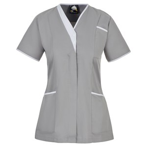 ØRN 8200 - Tonia V-Neck Tunic Grey - White